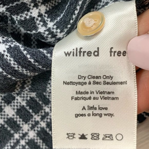 Aritzia Wilfred Free Camille Button Front Plaid Blouse - Picture 7 of 10